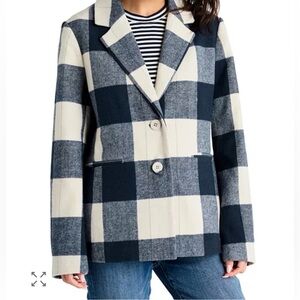 Goodnight Macaroon Plaid Jacket Size Medium